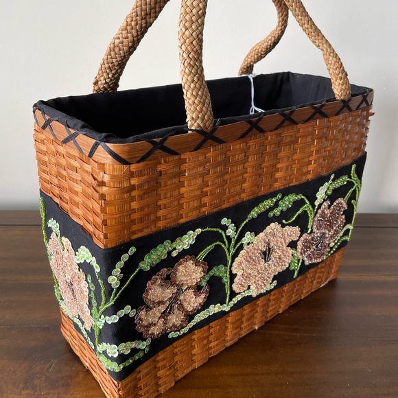 Sequin floral bag (medium) - Picture 4 of 5